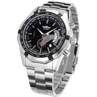 Механічний годинник з автопідзаводом Winner Сhronometer (black)