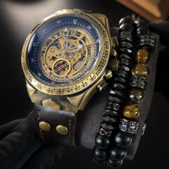 Чоловічий механічний годинник Vintage + ПОДАРУНОК