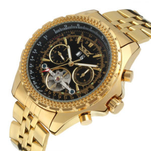 Механічний годинник з автопідзаводом Jaragar (gold-black)