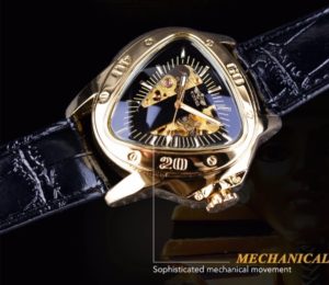 Механічний годинник з автопідзаводом Winner Triangle (gold)