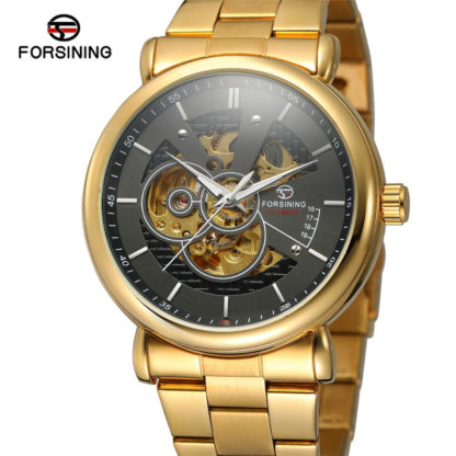 Механические часы с автоподзаводом Forsining (gold)