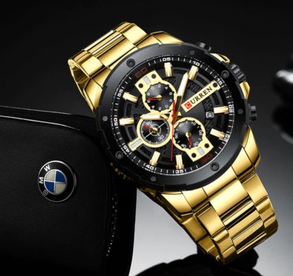 Мужские часы Curren 8336 (gold-black)
