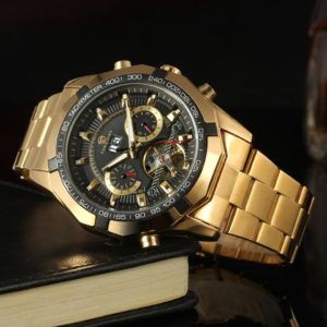 Механічний годинник з автопідзаводом FORSINING TEXAS (gold-black)