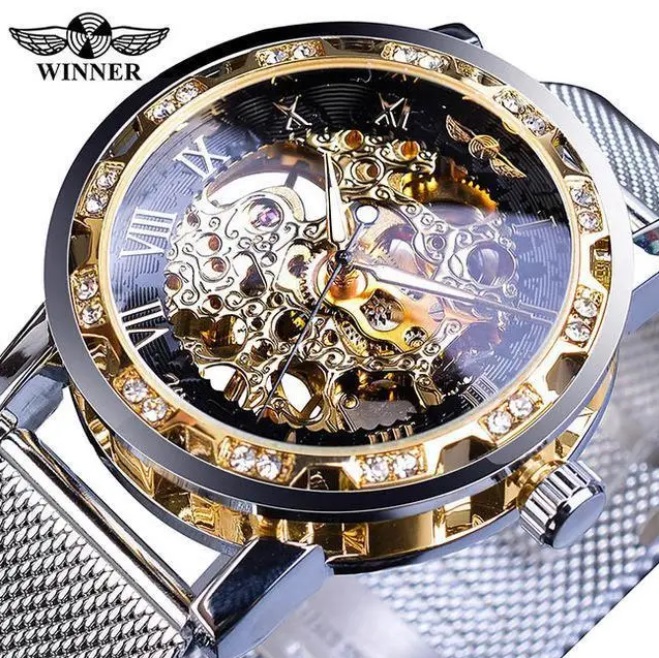 Механічний годинник Winner Diamonds (silver-gold) Механічний годинник Winner Diamonds (silver-gold)