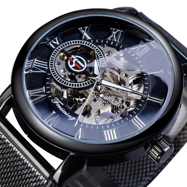 Механічний годинник Forsining Rich (black) Механічний годинник Forsining Rich (black)