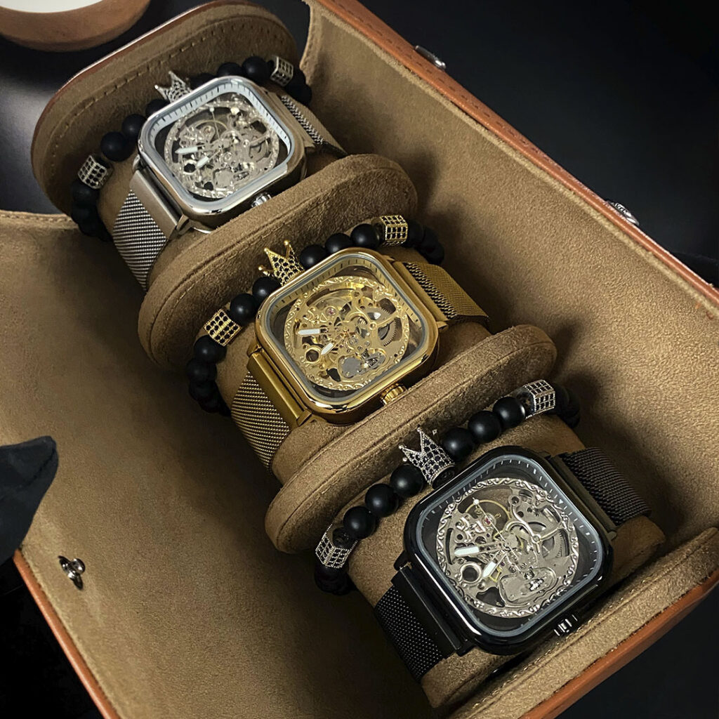 Механічний годинник з автопідзаводом Forsining (silver)