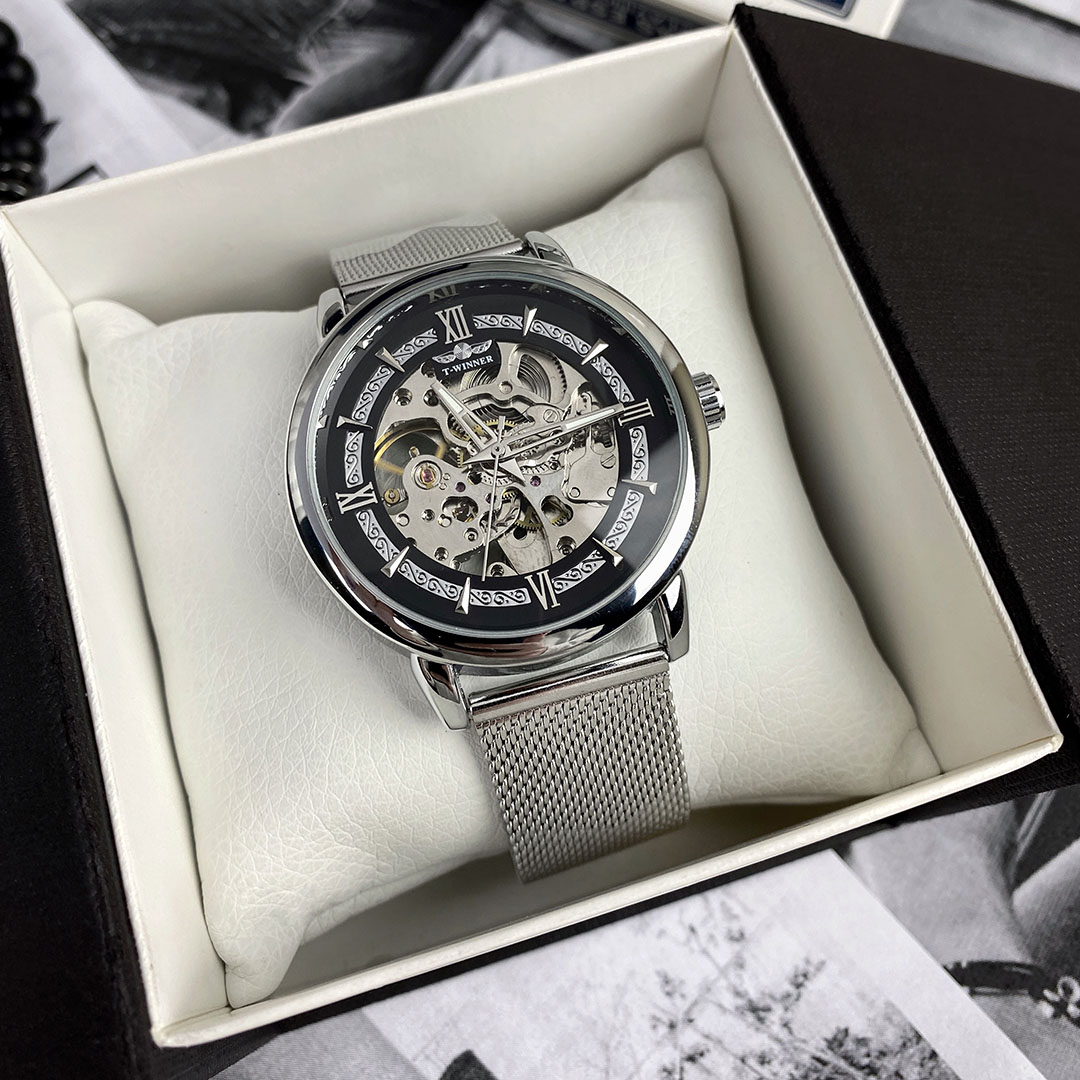 Механічний годинник T-Winner Skeleton (silver) Механічний годинник T-Winner Skeleton (silver)