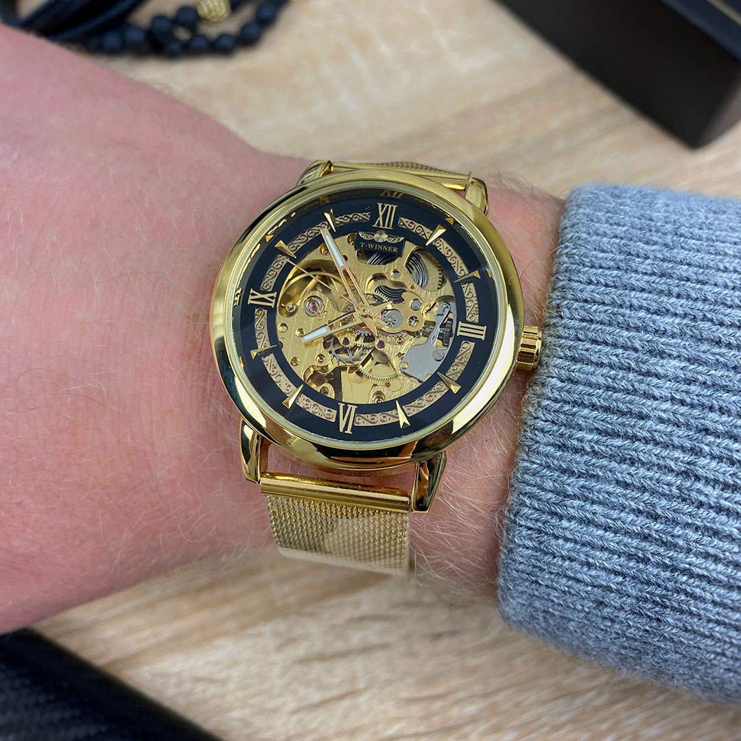 Механічний годинник T-Winner Skeleton (gold) Механічний годинник T-Winner Skeleton (gold)