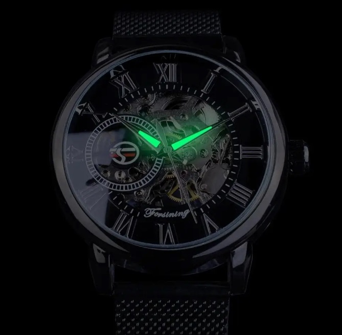 Механічний годинник Forsining Rich (black) Механічний годинник Forsining Rich (black)