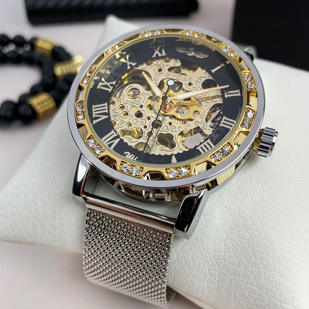 Механічний годинник Winner Diamonds (silver-gold) Механічний годинник Winner Diamonds (silver-gold)