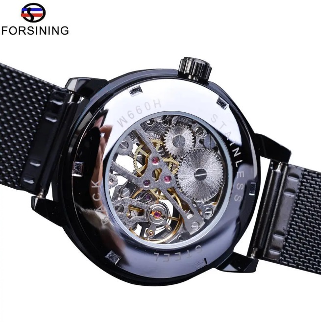 Механічний годинник Forsining Rich (black) Механічний годинник Forsining Rich (black)