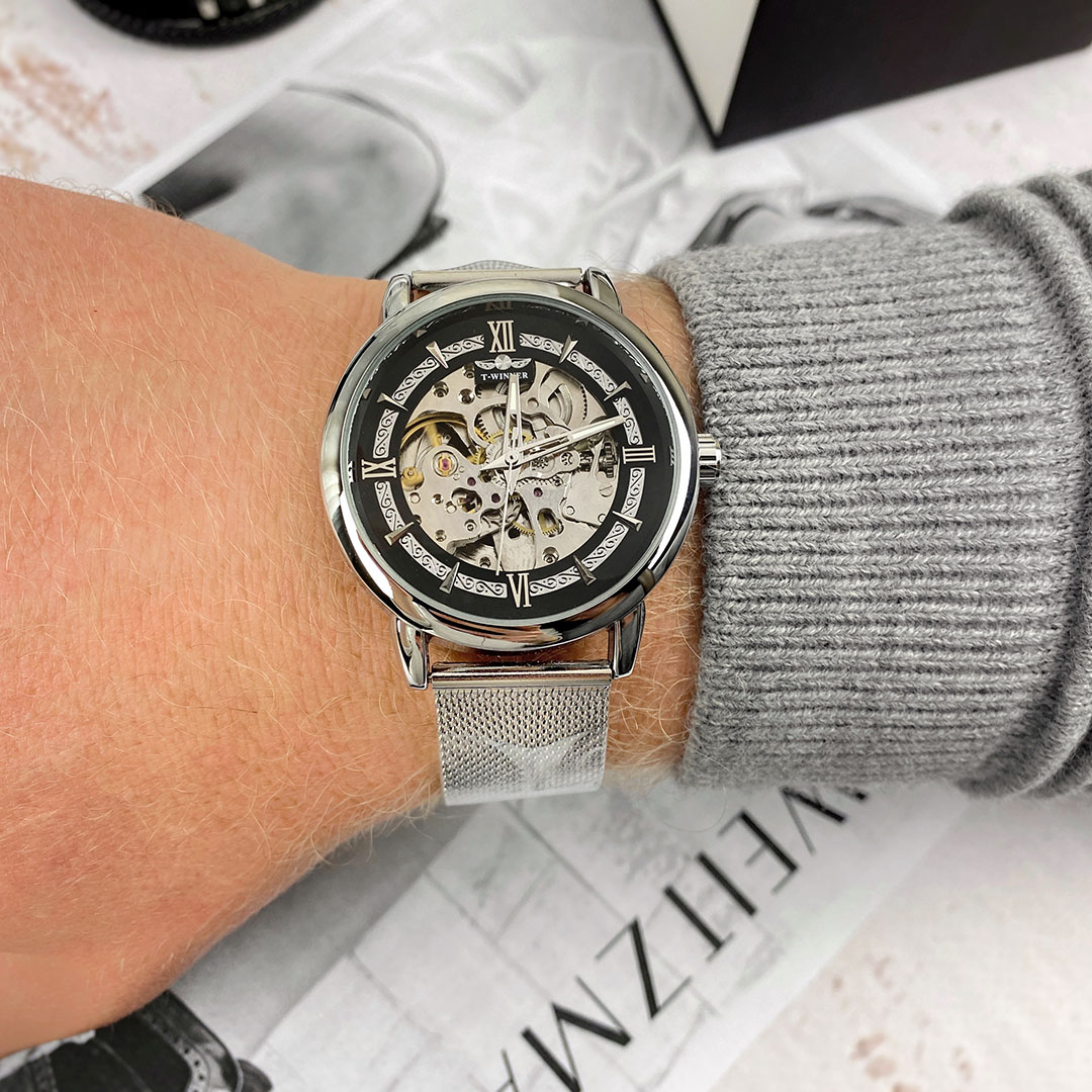 Механічний годинник T-Winner Skeleton (silver) Механічний годинник T-Winner Skeleton (silver)