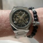 Механічний годинник з автопідзаводом Forsining Skeleton (silver)