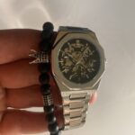 Механічний годинник з автопідзаводом Forsining Skeleton (silver)