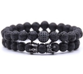 Браслети з натуральних каменів Royal Lava set