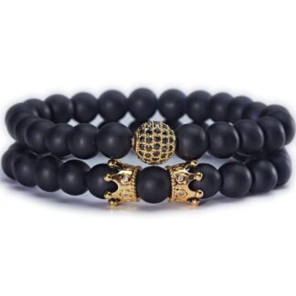 Браслети з натуральних каменів Royal Golden set