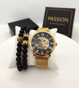 Браслети з натуральних каменів Royal Golden set